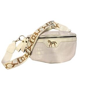 Vintage Croco Embossed Crossbody Bag/ Fannie Pack.